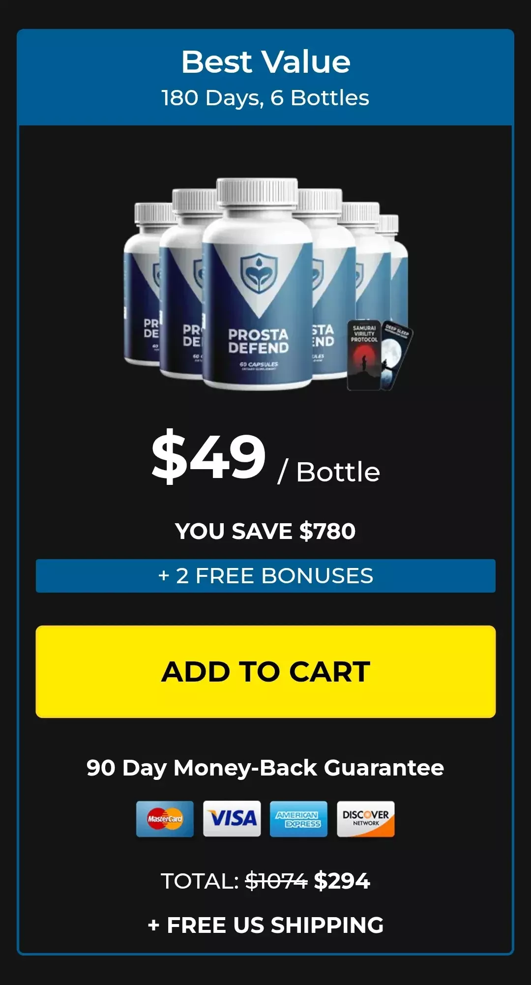 Prosta Defend™ 6 bottles pricing